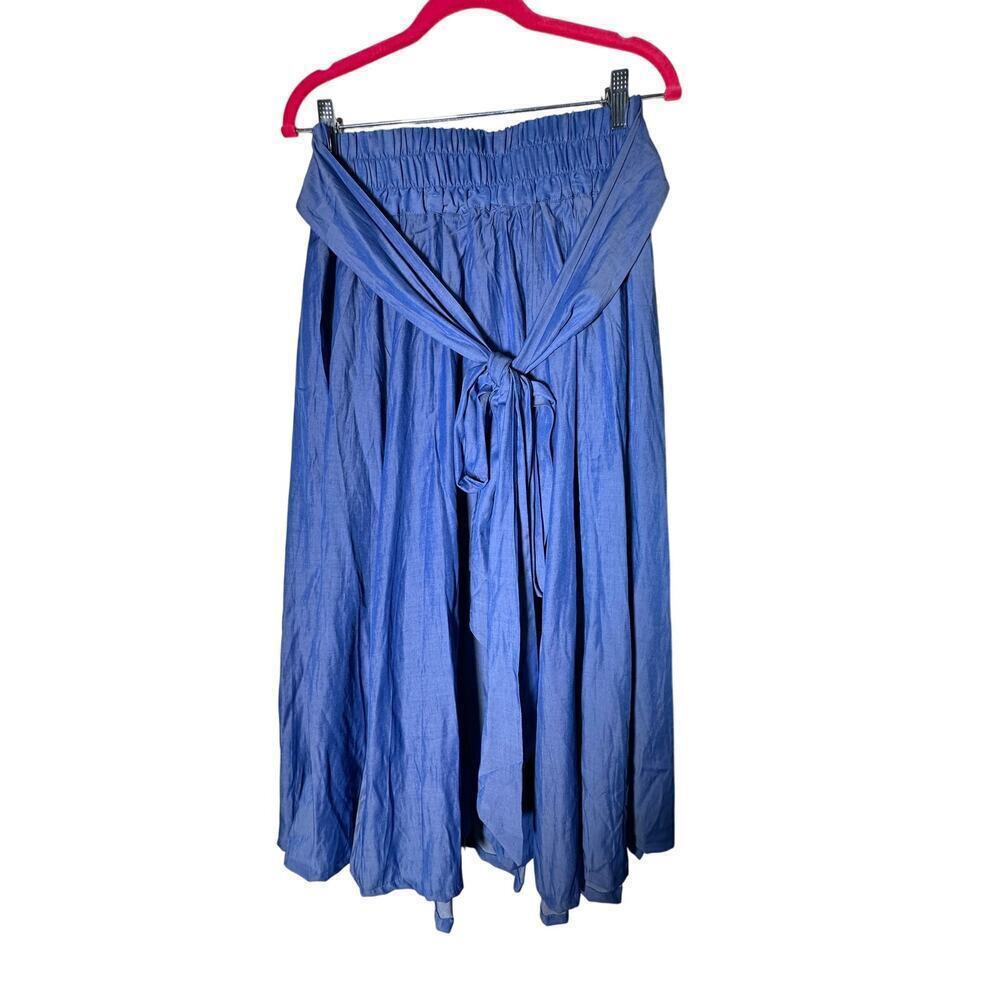 NWT TOV Blue Pull On Maxi Skirt Size 42 - Picture 3 of 9